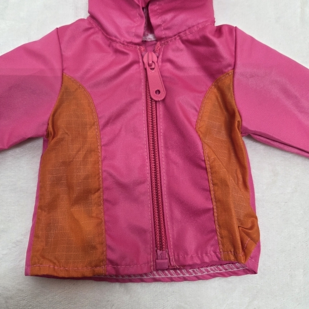Bright Pink & Orange Hooded Jacket & Backpack Set for 18-inch Dolls My life-size - Picture 4 of 9